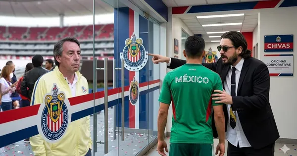 Ilustración digital de Amaury Vergara quitándole un refuerzo a Emilio Azcárraga