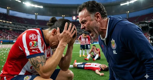 Ilustración digital del enojo de Gabriel Milito con Oso González