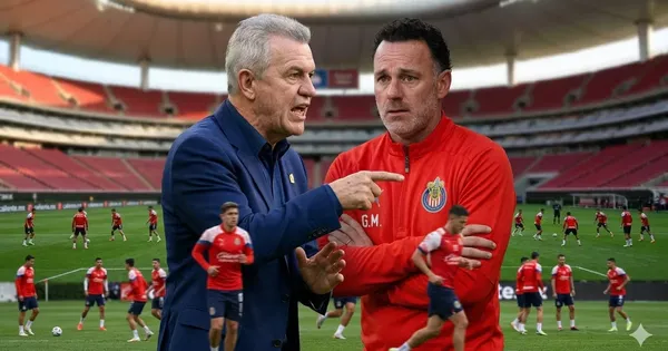 Ilustración digital de Javier Aguirre con Gabriel Milito