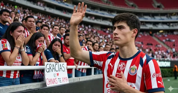 Ilustración digital de Armando González despidiéndose de Chivas