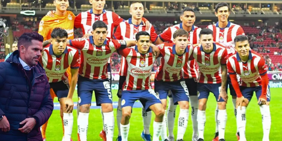 Fernando Gago y jugadores de Chivas en la foto