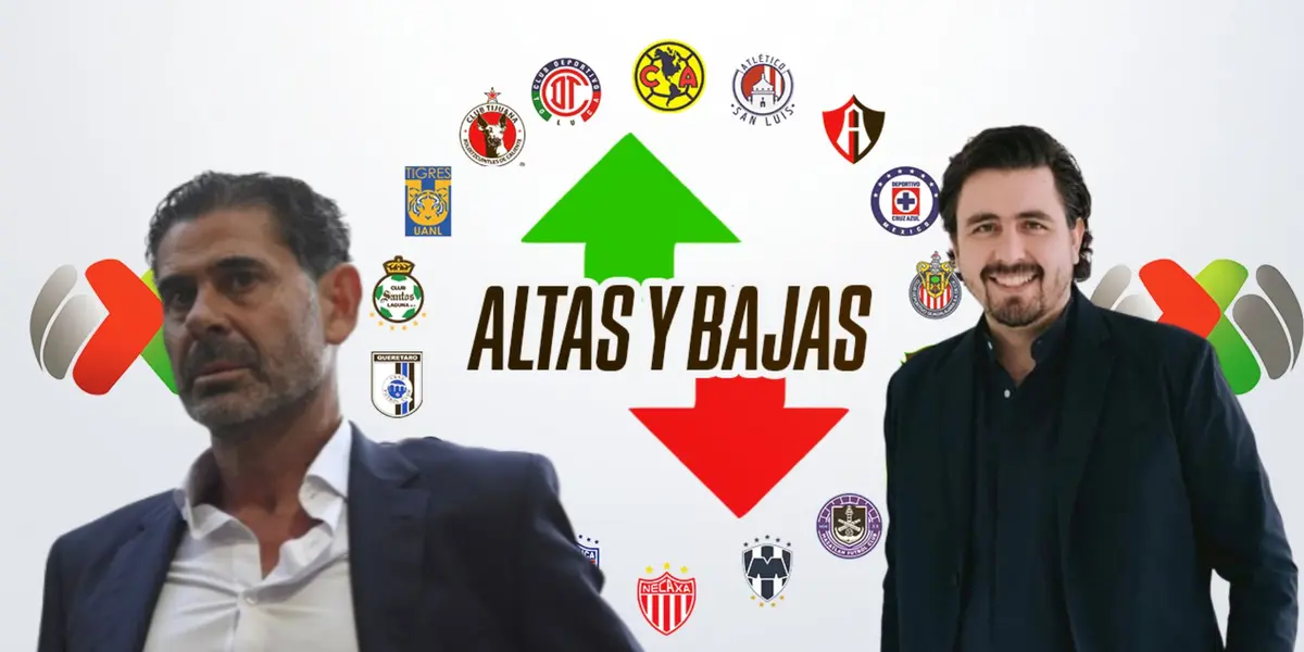 Hierro y Amaury con los logos de la Liga MX