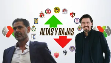 Hierro y Amaury con los logos de la Liga MX