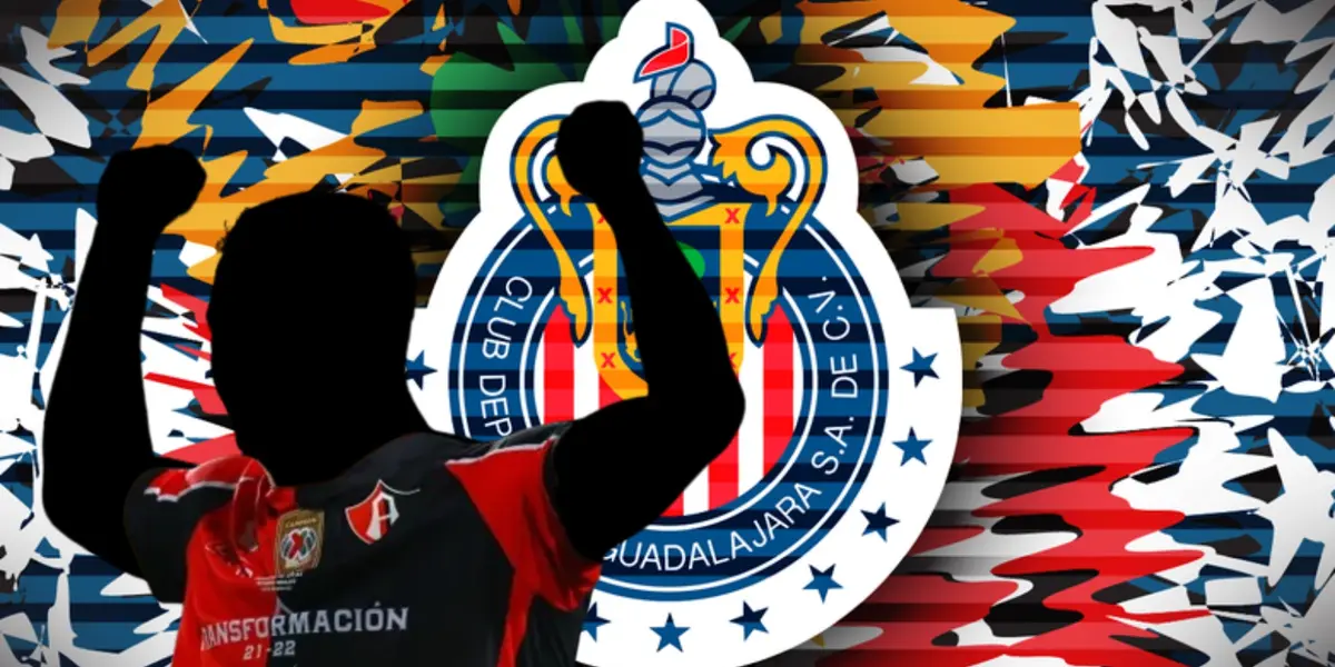 Jugador incógnito junto al escudo de Chivas / FOTO GETTY IMAGES