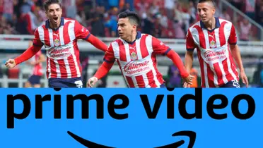 Jugadores de Chivas con logo de Prime video