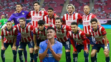 Jugadores de Chivas en la foto y Antuna con Cruz Azul