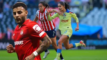 Alexis Vega con la de Toluca y Chivas femenil vs América femenil