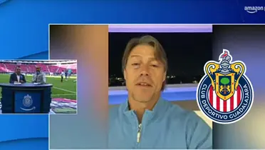 Almeyda en la transmisión de Chivas vs San Luis/FOTO: Prime Video