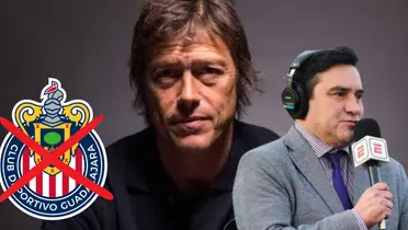 Almeyda y Pietra con escudo de Chivas/Foto: The coaches voice