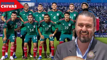 Amaury Vergara en Chivas y jugadores de México (Fuente: MEXSPORT)