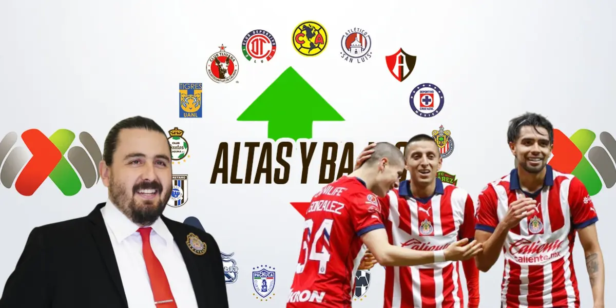 Amaury y jugadores de Chivas en el draft de la liga Mx