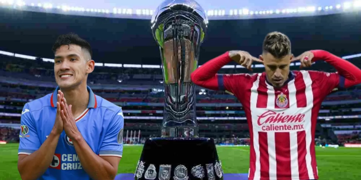 Antuna con Cruz Azul y chicote con la de a Chivas y el trofeo de la liga mx