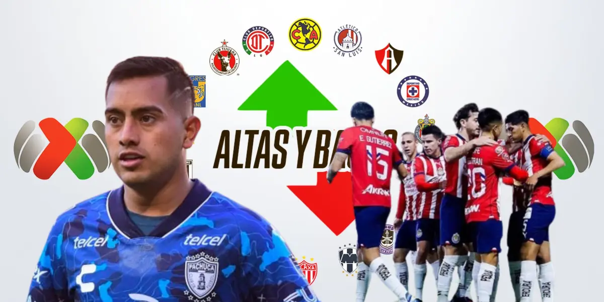 Chiquito con la de Pachuca y jugadores de Chivas