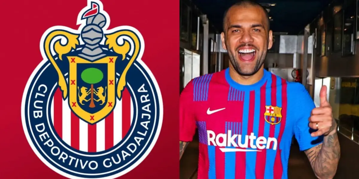 Dani Alves le dio un regalo al que considera el mejor jugador del Guadalajara. 