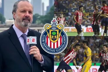 El ex jugador de Chivas y Tigres, hoy analista de ESPN no pudo ocultar su alegría con el triunfo rojiblanco.