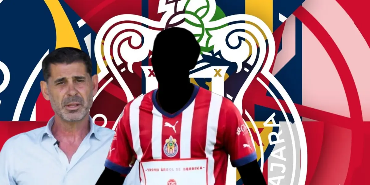 Fernando Hierro junto a jugador incógnito de Chivas / FOTO X