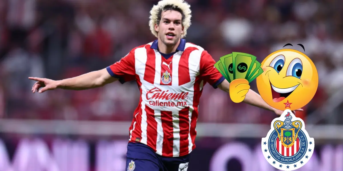 Foto: Cade Cowell y su festejo de gol en Chivas