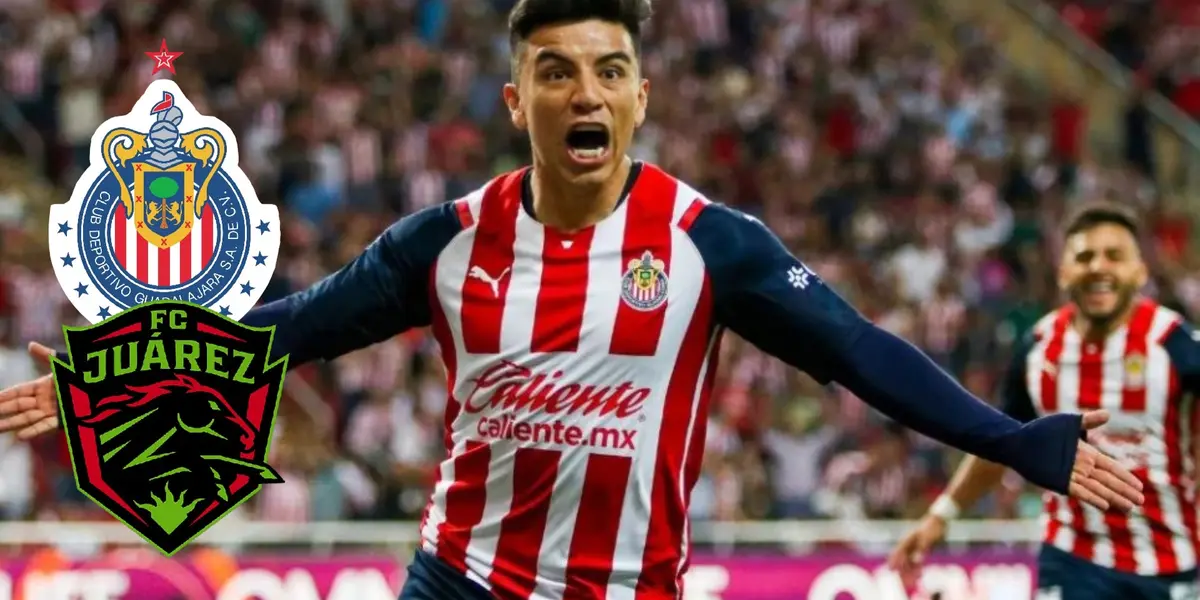 Foto: Fernando Beltrán y su festejo de gol en Chivas