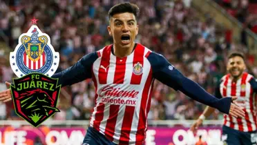 Foto: Fernando Beltrán y su festejo de gol en Chivas