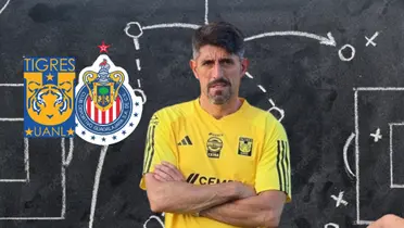 Foto: Veljko Paunovic en el partido de Tigres ante Chivas