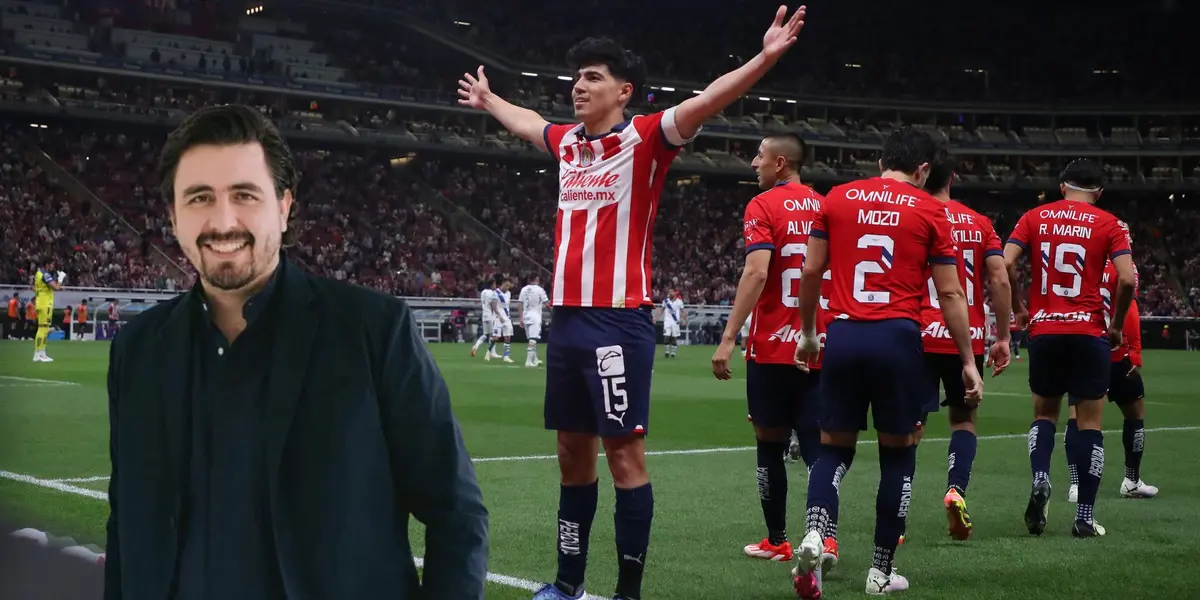 Guti celebrando con Chivas y Amaury 