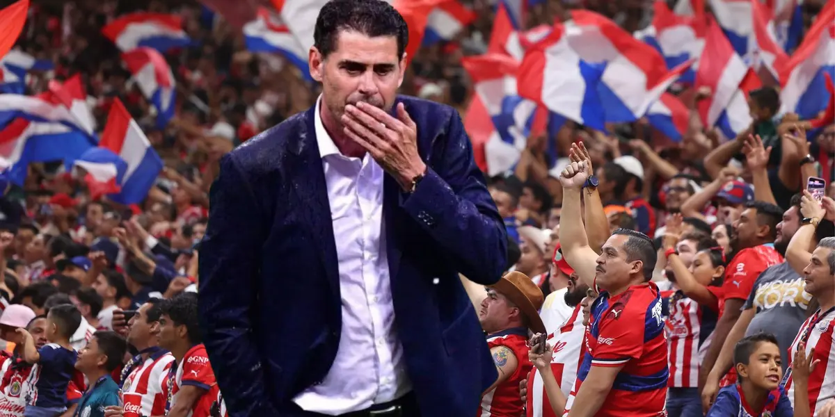 Hierro con la afición de Chivas