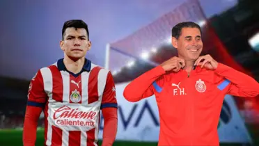 Hirving Lozano con la de Chivas y Fernando Hierro