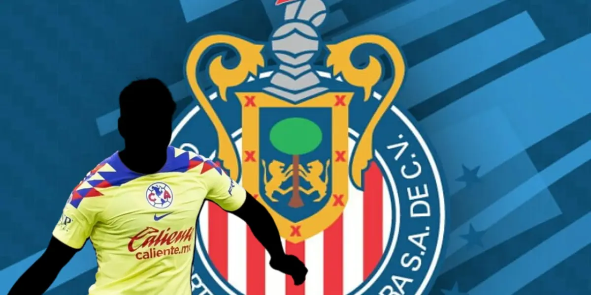 Jugador incógnito del América junto al escudo de Chivas / FOTO MEXSPORT