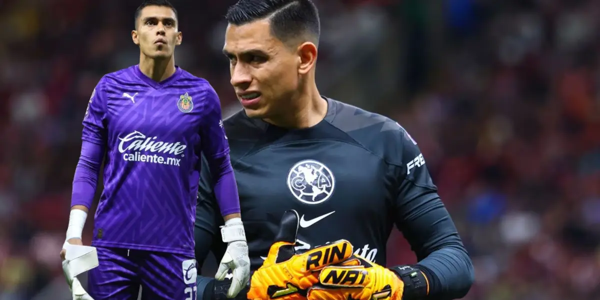 Malagón con la playera de América y Tala con la de Chivas