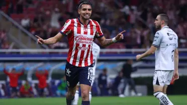 Marín celebrando vs Necaxa/FOTO: x Chivas