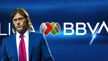 Matías Almeyda junto al logo de la Liga MX / FOTO IMAGO7