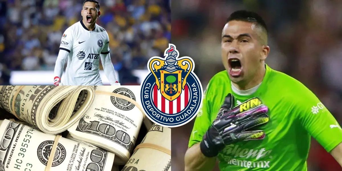 Mientras Luis Ángel Malagón cobra 10 millones en América, lo que Miguel Jiménez cobra en Chivas. 