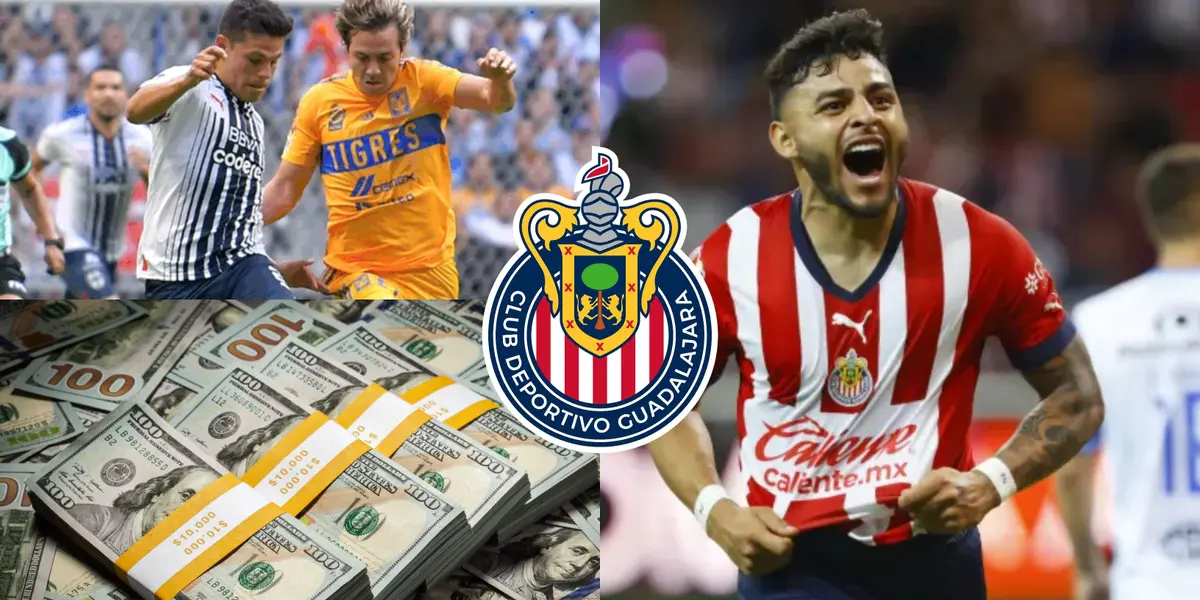 Mientras Tigres ofreció 200 millones de pesos por Alexis Vega, Rayados puso una absurda cantidad para comprarlo.