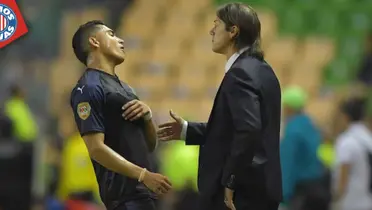 Orbelín Pineda y Matías Almeyda (Fuente: MEXSPORT)