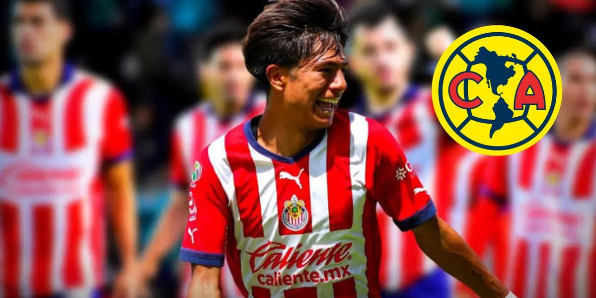 Padilla con la de Chivas y el escudo del América