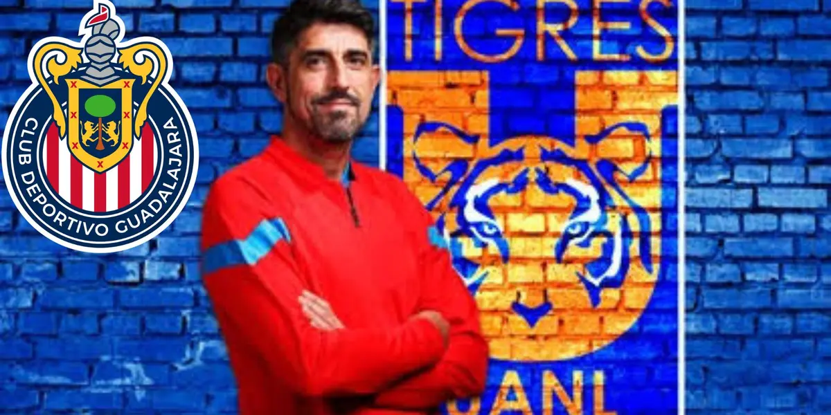 Pauno con Tigres y el logo de Chivas