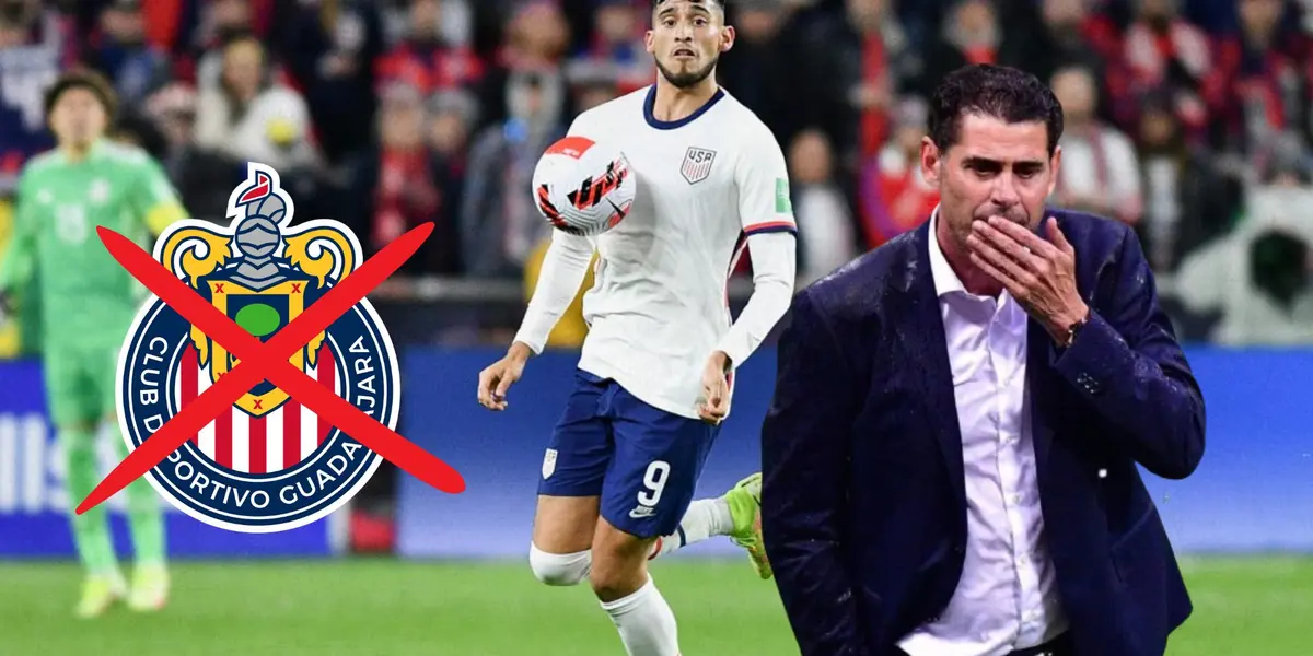 Pepi en partido con Estados Unidos, Hierro y el escudo de Chivas